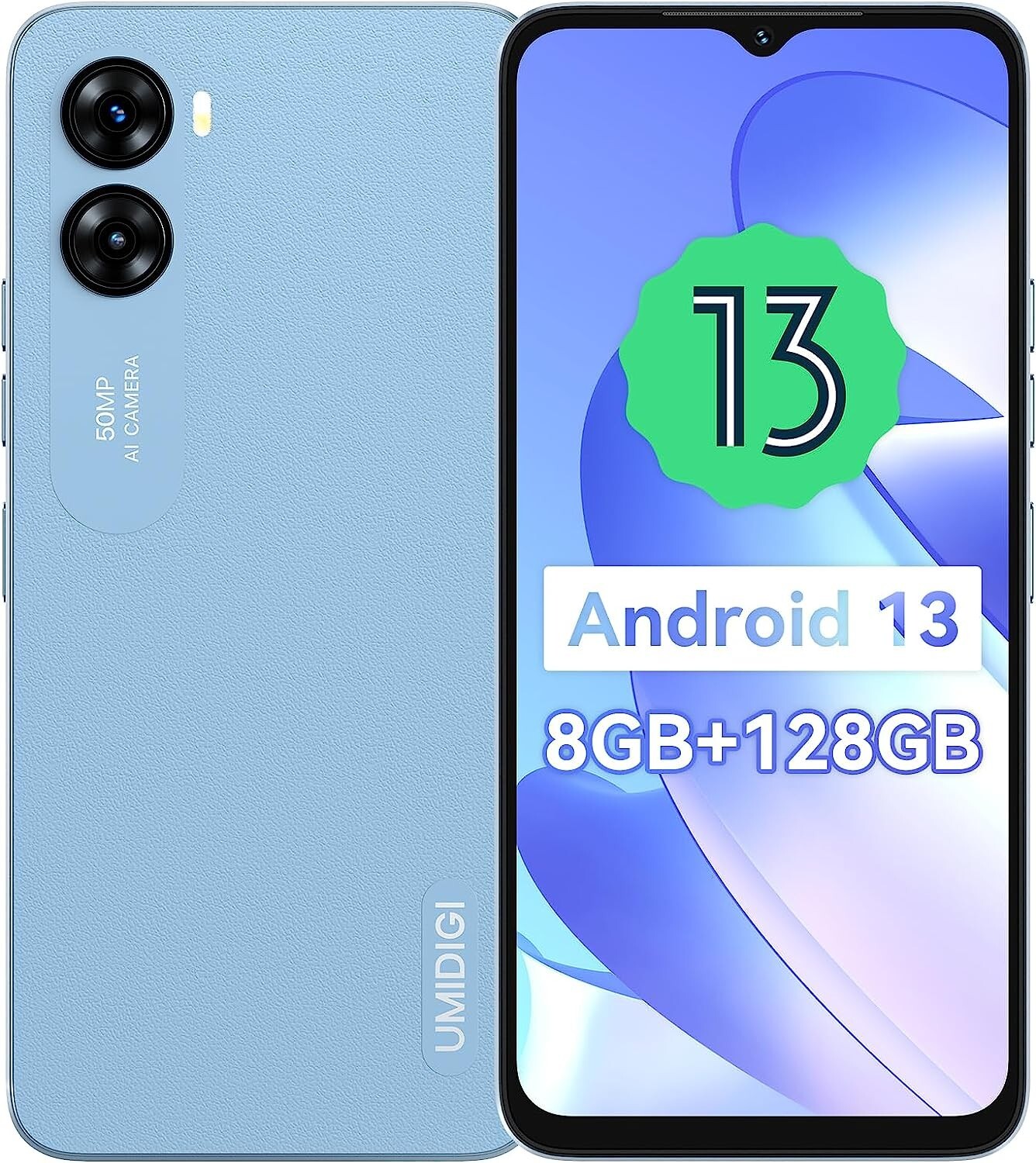 UMIDIGI G3 MAX （8+128GB Android 13 Unlocked Cell Phone,50MP Ultra-Clear AI Camer