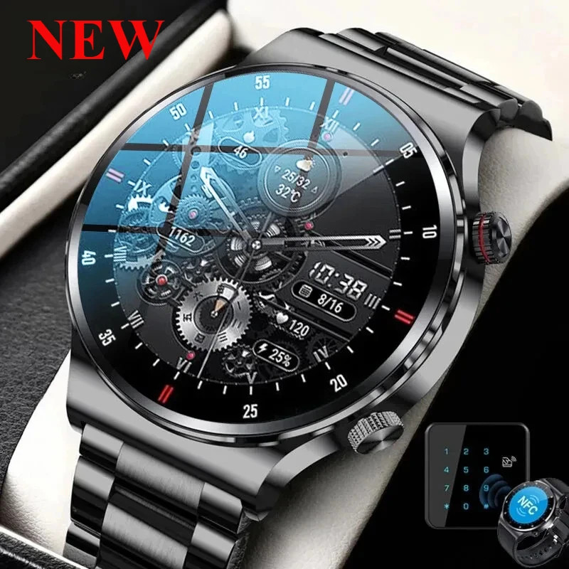 ECG + PPG Bluetooth Smart Watch 2025 Men AMOLED Full Touch S