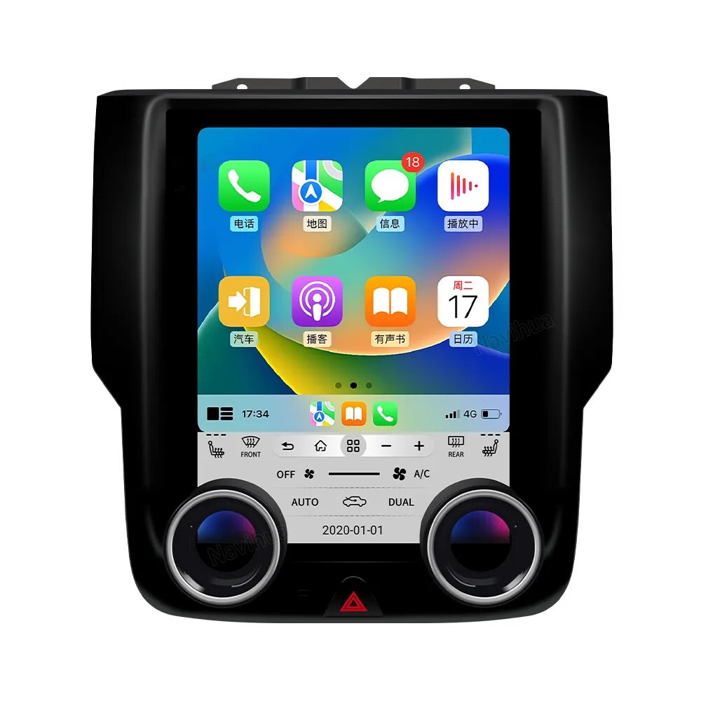 9.7” Car Stereo Radio Android Navi 8+256GB For 13-18 Dodge Ram 1500 2500 3500