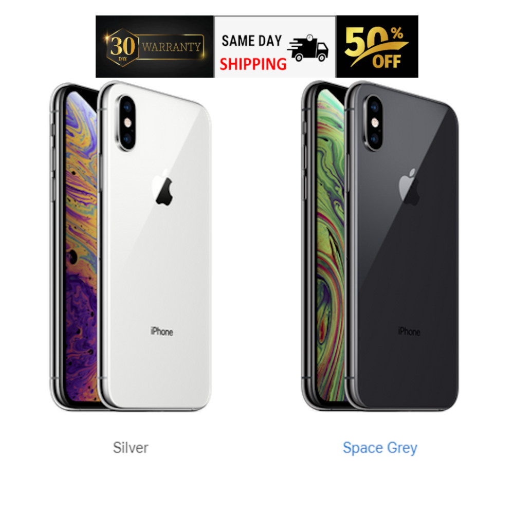 Apple iPhone XS 64GB/256GB – Silver/Space Gray – Unlocked – Free Shipping