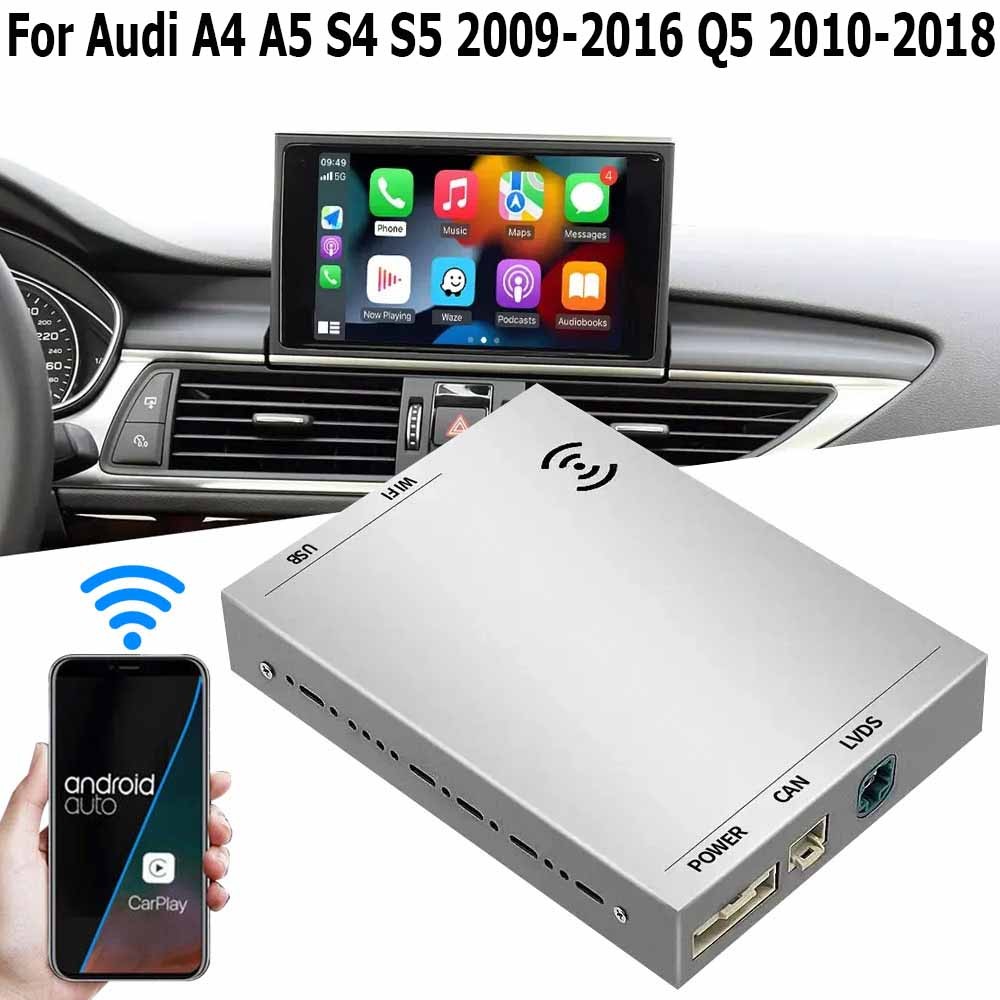 Wireless Carplay Android Auto Decoder For Audi A4 A5 S4 S5 Q5 5.8” Screen