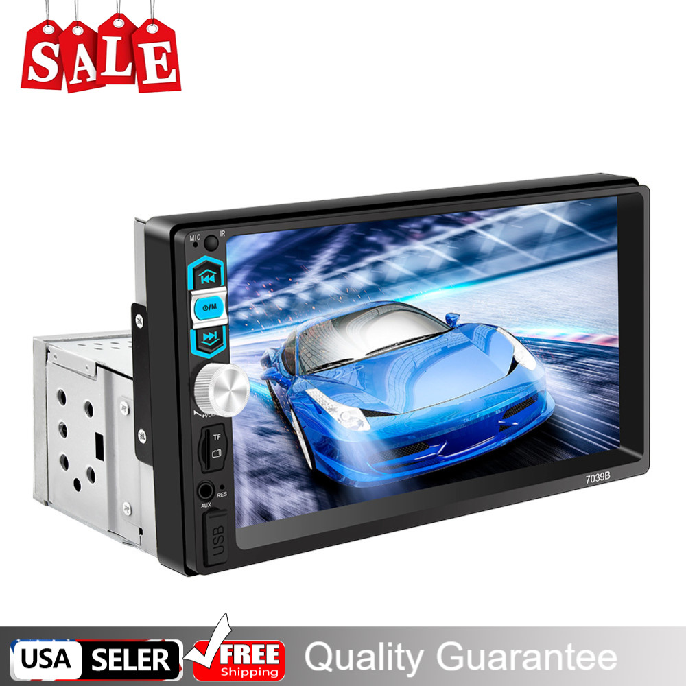 Car Stereo Radio Bluetooth FM Player For Apple Carplay Android Auto Touch Screen