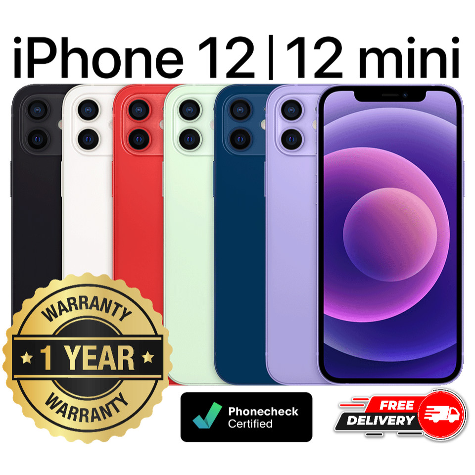 Apple iPhone 12 | 12 mini – 64GB 128GB 256GB – Unlocked AT&T T-Mobile Verizon