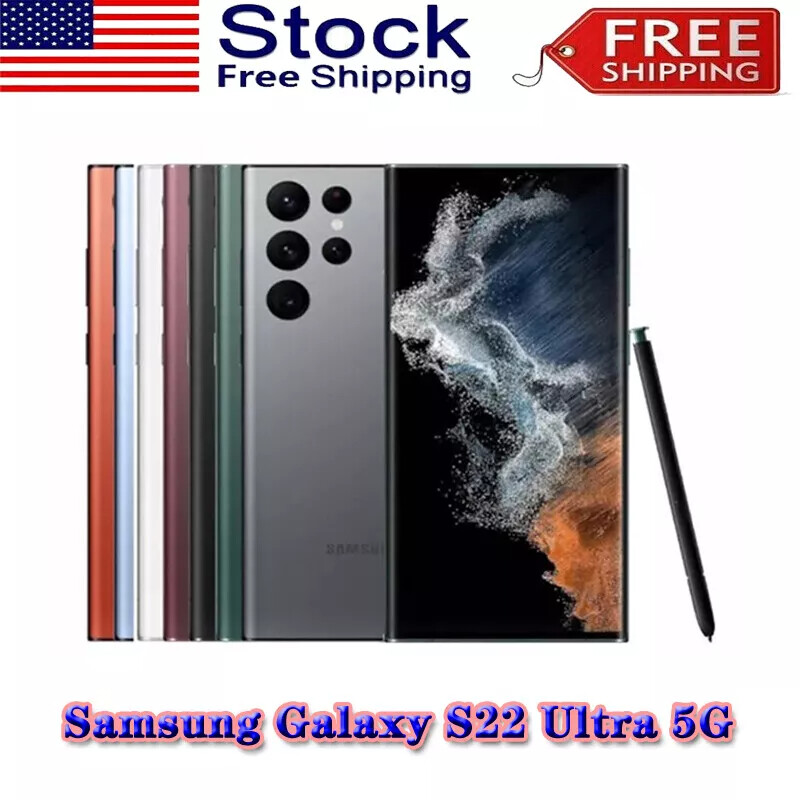 Samsung Galaxy S22 Ultra 5G 512GB/256GB/128GB Fully UNLOCKED RE-SEALED BOX A++