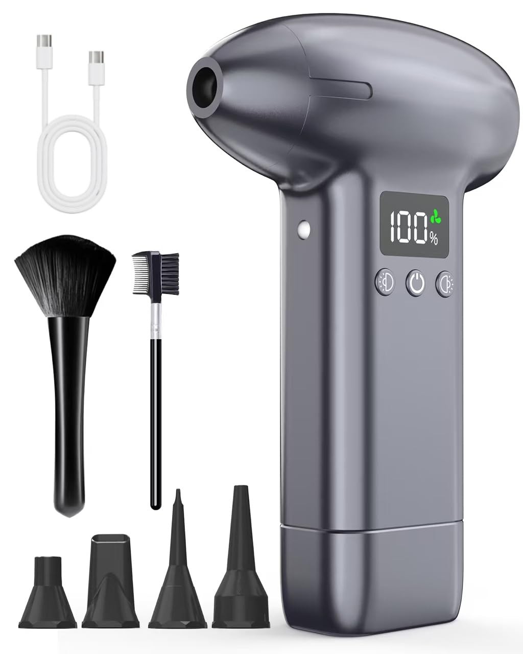 Upgraded Compressed Air Duster-300000RPM Ultra-Powerful Brushless Motor Elect…