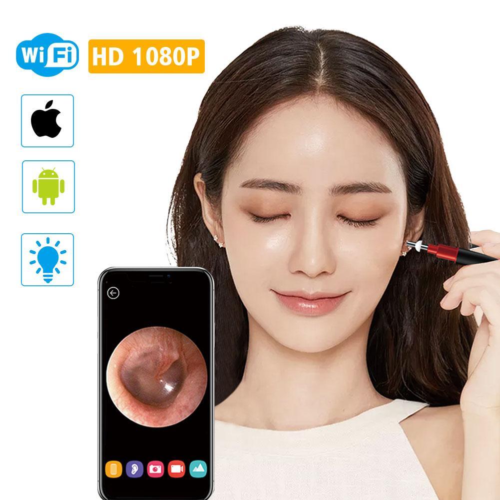 Smart Ear Spoon 1080P WIFI 2MP 3.9mm Wireless Endoscope Multifunctional Camera