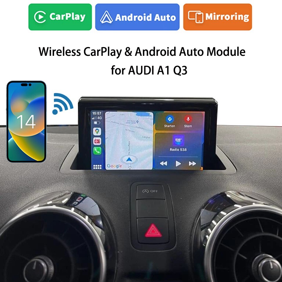 Wireless CarPlay For Audi Q3 RMC 2016 Apple Android Auto Phone Mirror Decoder