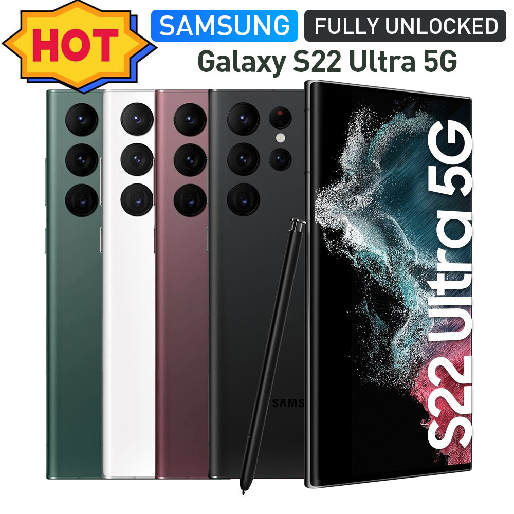 NEW Samsung Galaxy S22 Ultra 5G Factory Unlocked US Version Long Battery Life