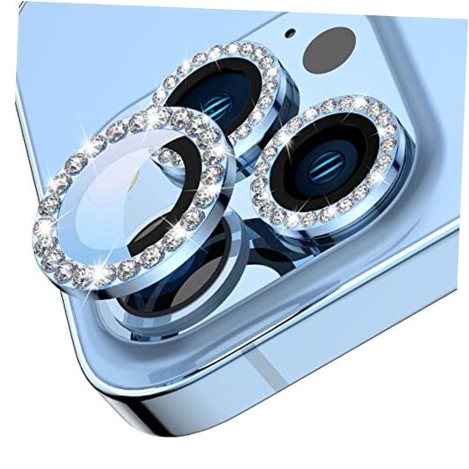 for iPhone 13 Pro/iPhone 13 Pro Max Camera Lens Protector Sierra Blue Diamond