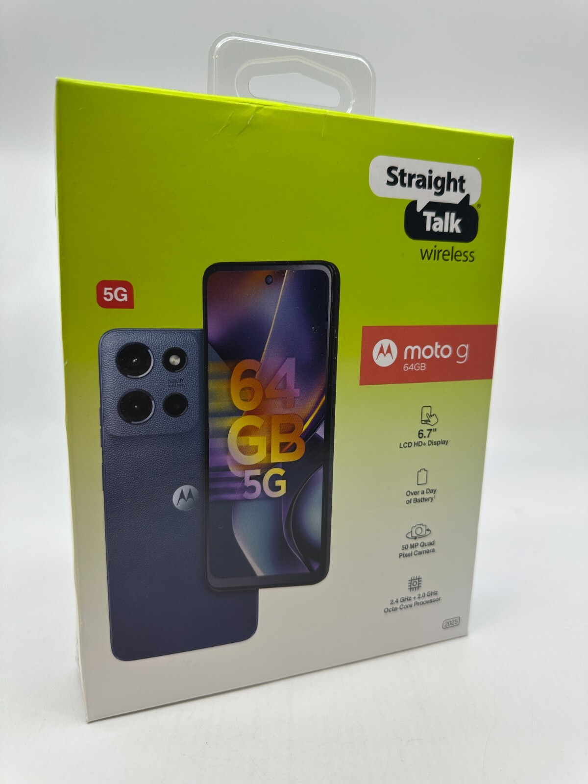 SEALED Straight Talk Motorola Moto G 2025, 5G, 64GB, Blue – Prepaid Smartphone🔒