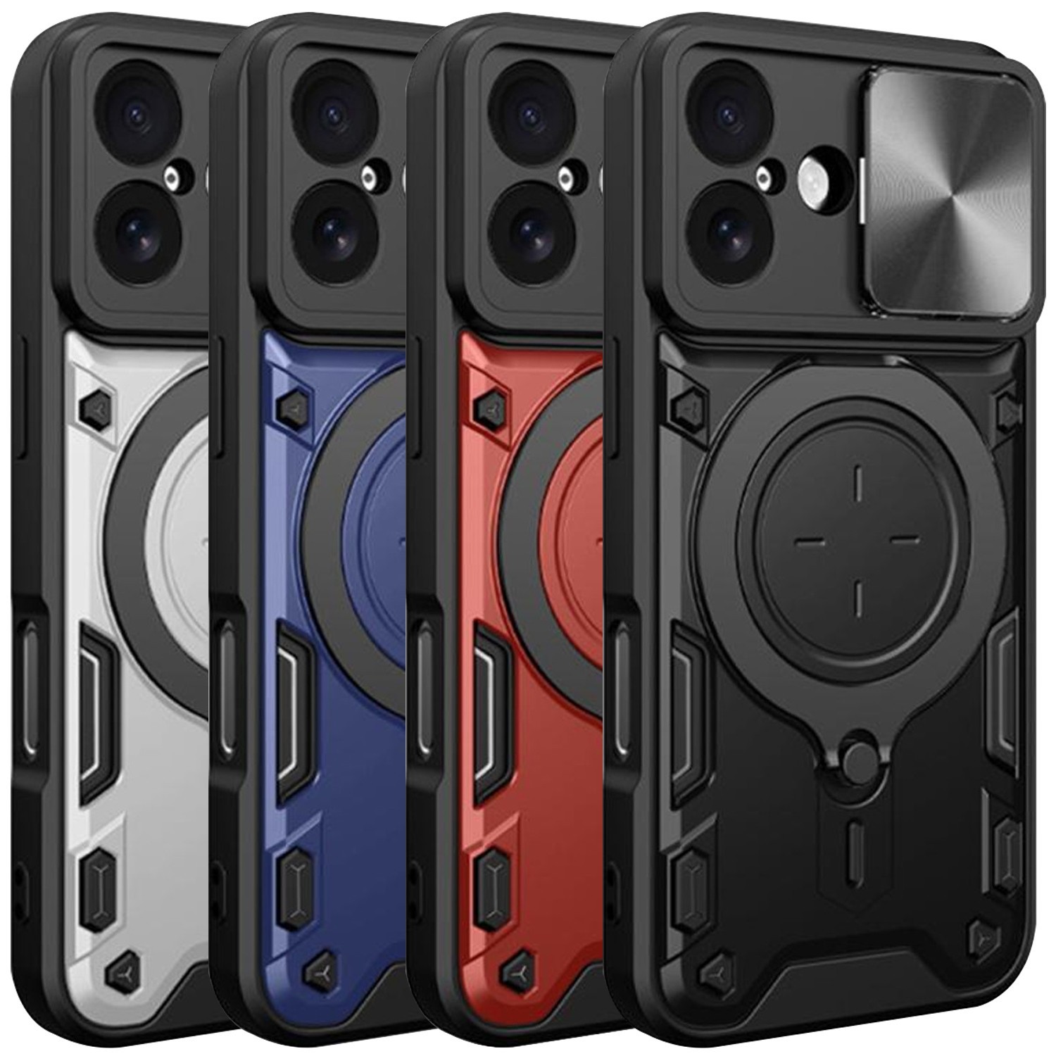 Hybrid Case Magnetic Ring Stand Camera Lens Cover For iPhone 17 Pro Max/17 Air