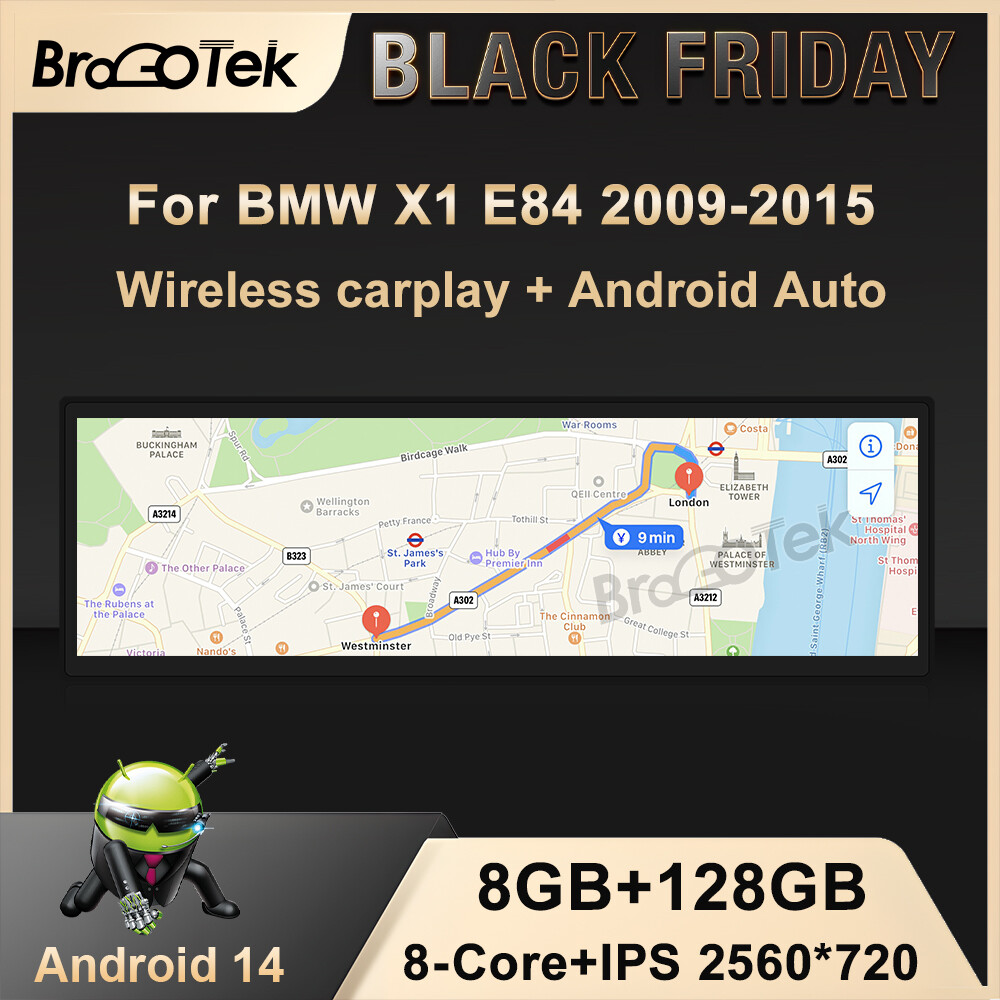 14.9″ IPS 8+128GB Android 13 8 Core Car Stereo Carplay GPS Sat Nav For BMW X1 E84