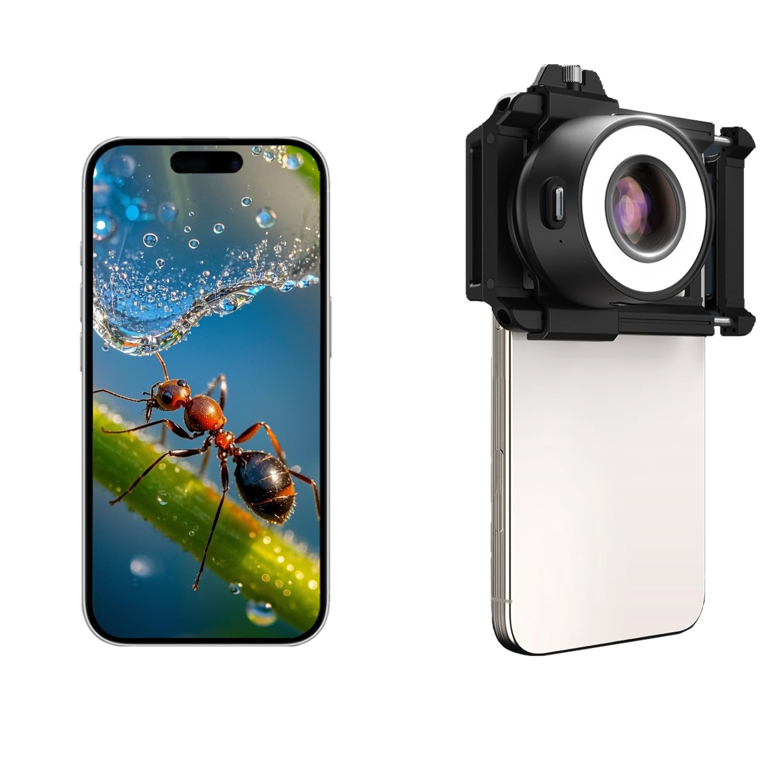 Apexel 120X Zoom Macro Lens Kit for Cell Phones, Pocket Microscope Camera wit…