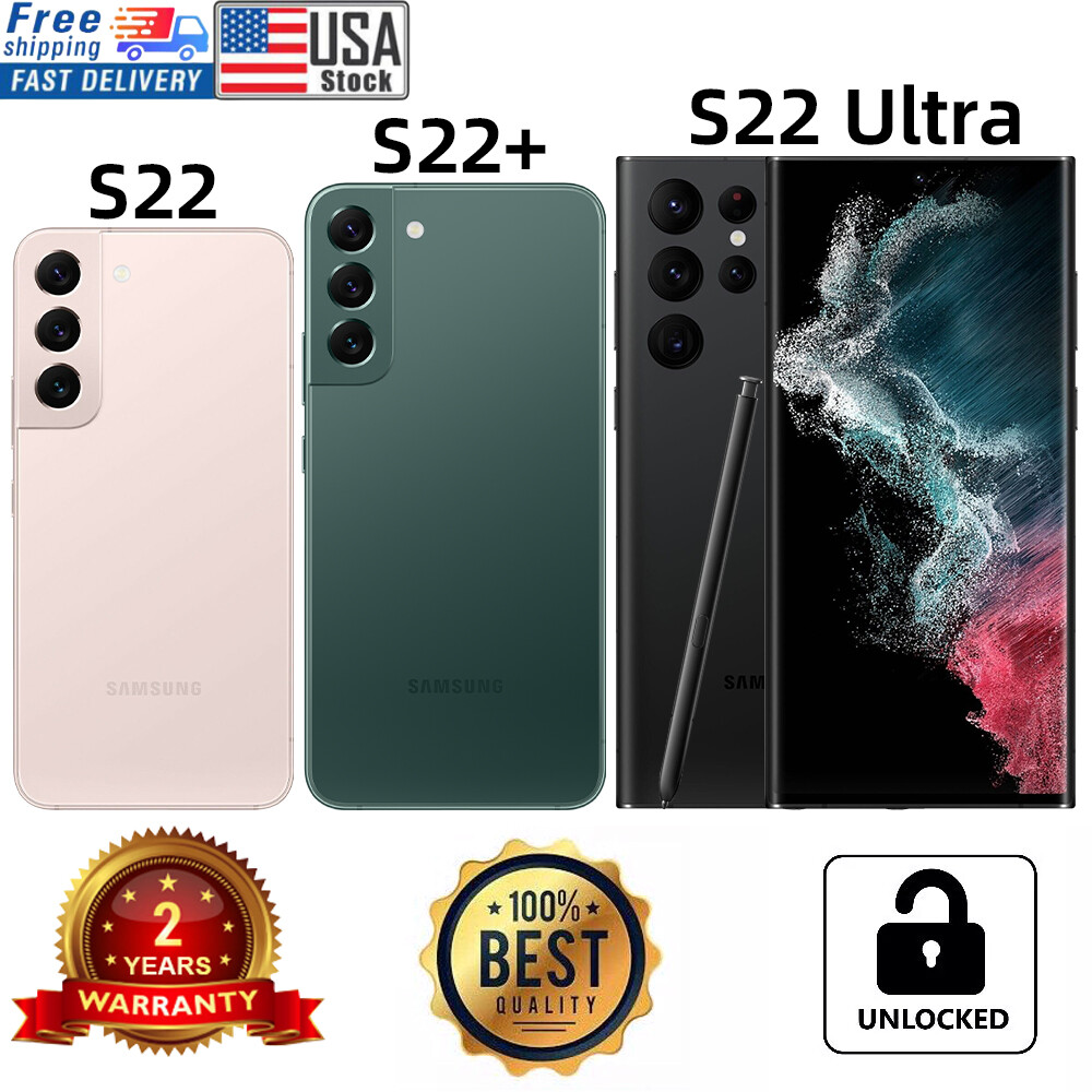 NEW-SEALED Samsung Galaxy S22/S22+/S22 Ultra 5G Fully Unlocked Phones ALL COLORS
