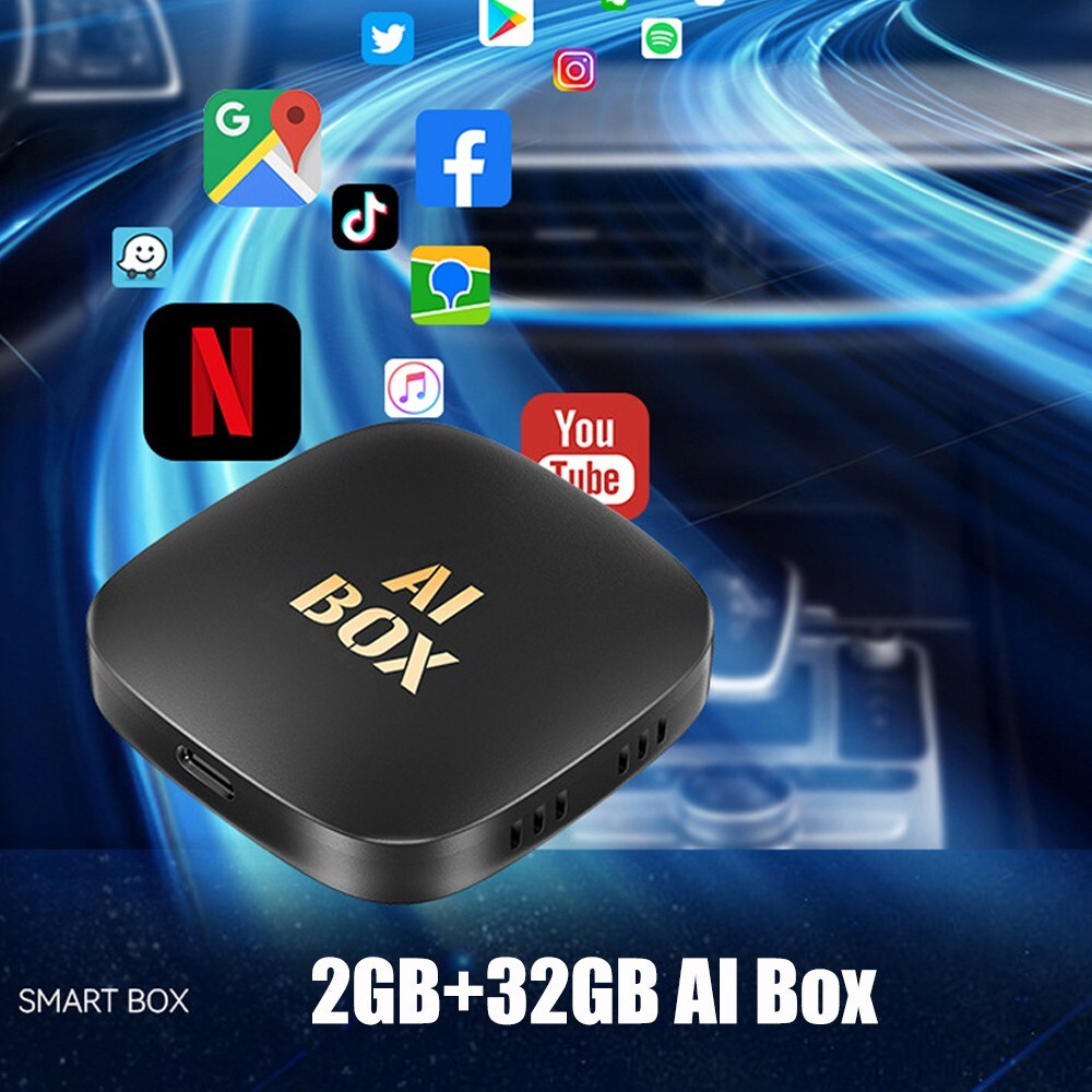 Carplay Ai Box Wireless Carplay & Android Auto adapter w/ YouTube Netflix 2+32GB
