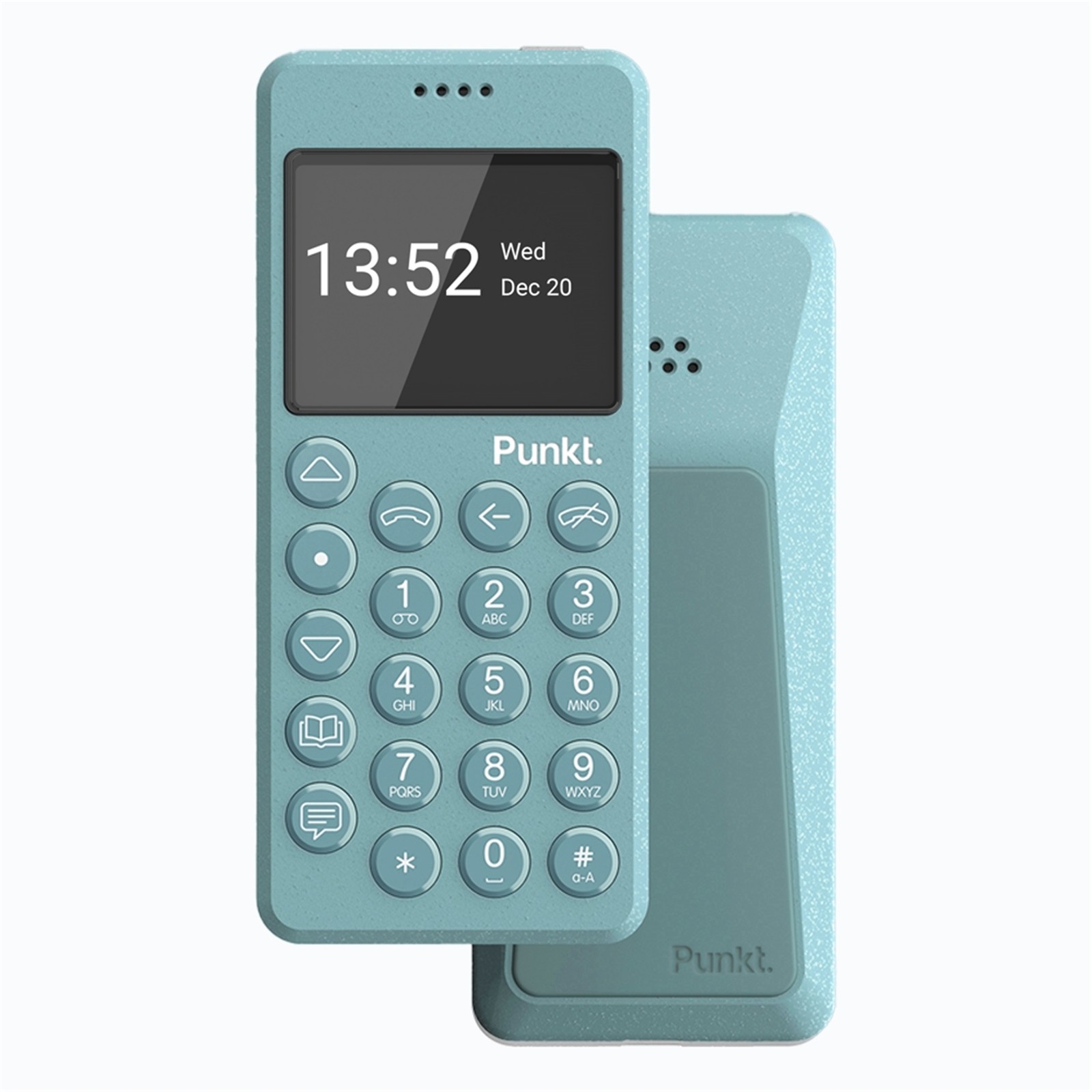 Punkt. MP02 Minimalist 4G LTE Cell Phone – 2GB RAM, 16GB Storage – Light Blue