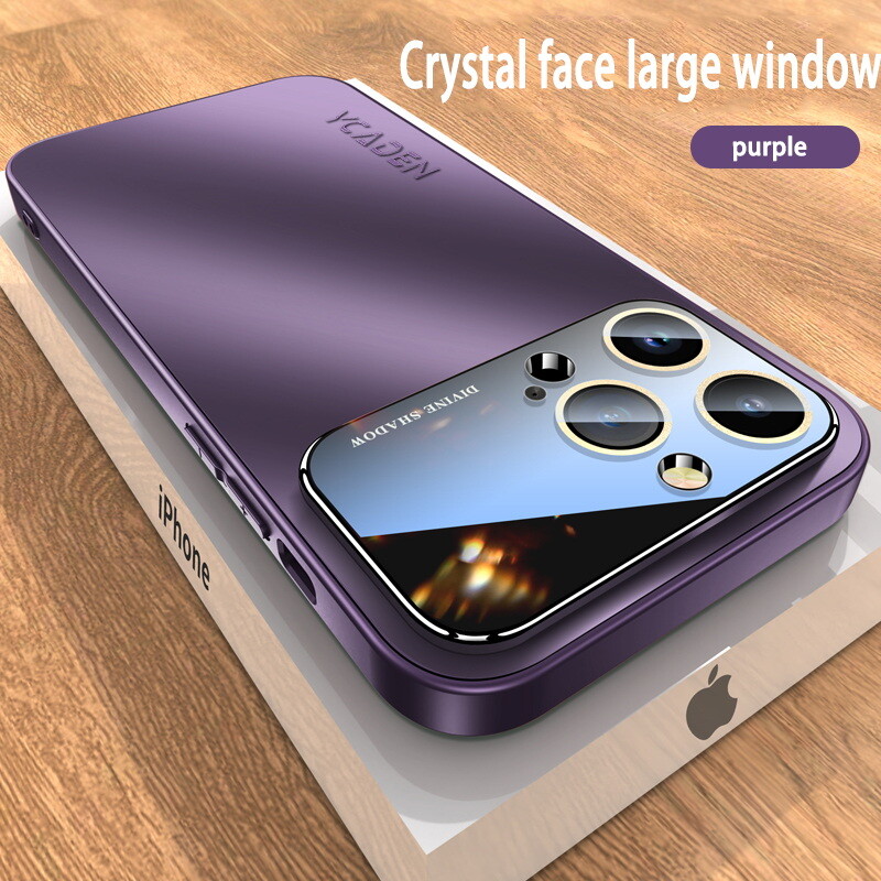 For iPhone 14 Pro Max 13 12 11 Glass Lens Big Window Shockproof Slim Case Cover