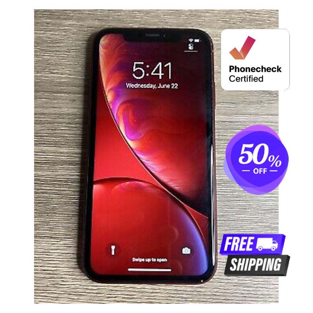 Apple iPhone XR 64GB |Red Yellow White| Factory Unlocked Verizon Tmobile (Mint)