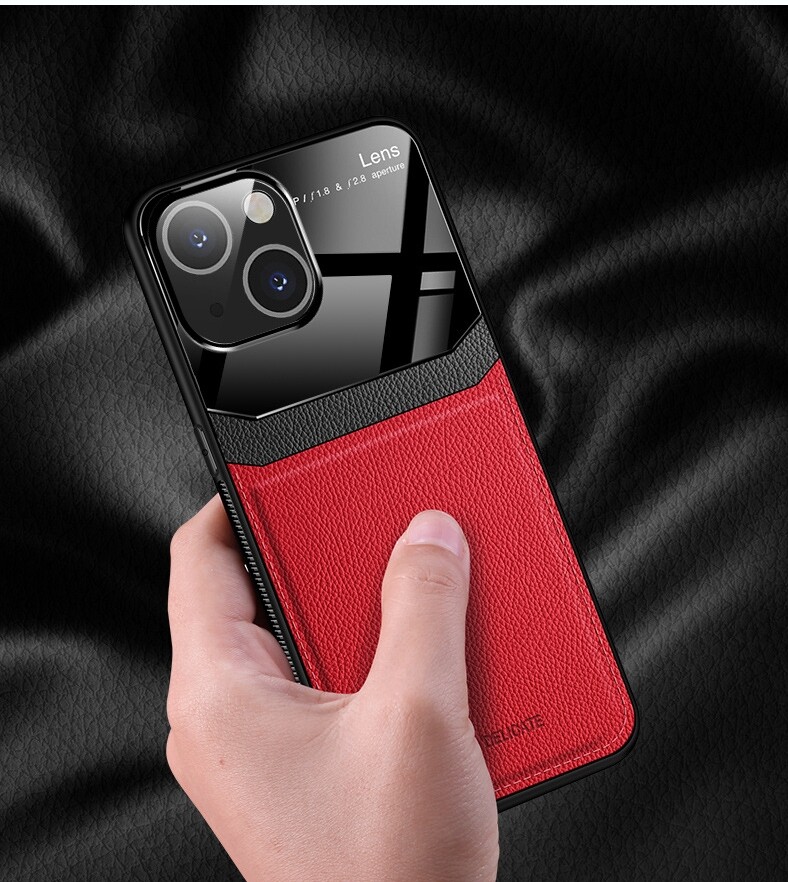 For iPhone 13 Pro Max 11 12Mini XS XR 8 7 6 Plus Leather Silicone Slim Back Case