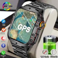 GPS Smart Watch Men Bluetooth Call AI Voice Sports Waterproof Smartwatches New