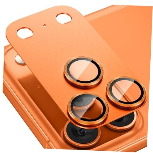 for Camera Lens Protector, Metal Aluminum Alloy iPhone 17 Pro Max Orange