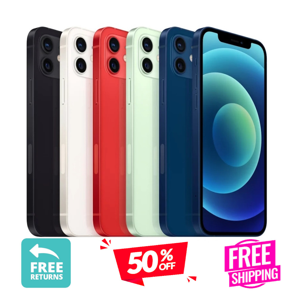 Apple iPhone 12 128GB 64GB Unlocked AT&T Verizon 5G 6.1-inch screen Face ID