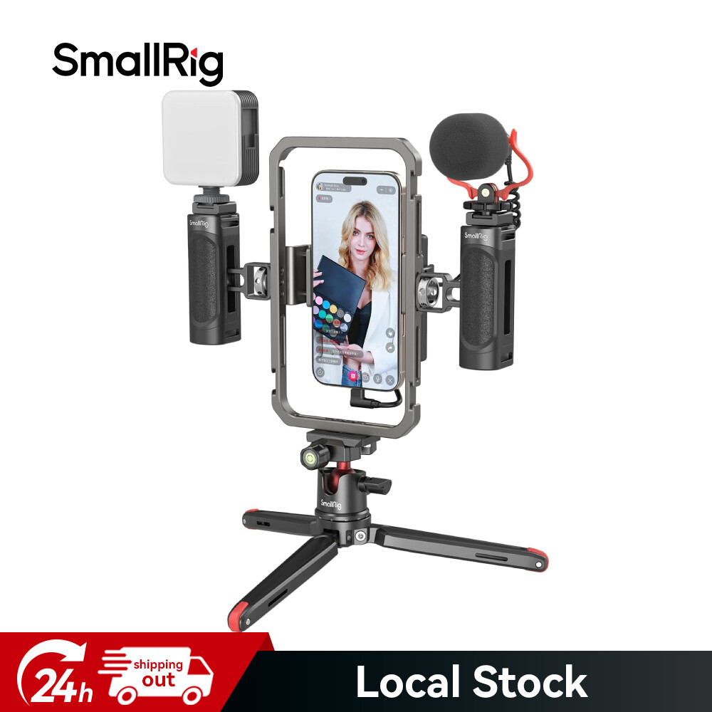 SmallRig Universal Phone Video Rig Kit for iPhone, Smartphone and Cameras 3384C