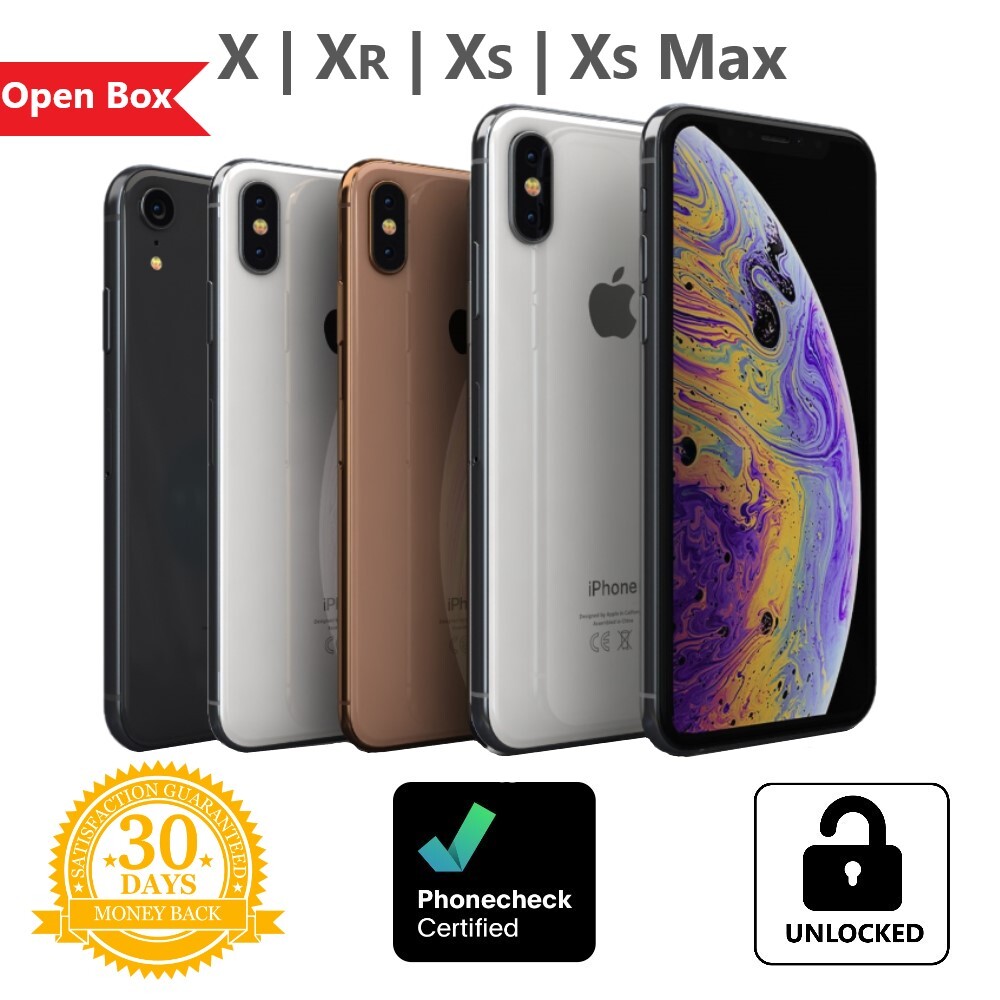 Apple iPhone X | XR | XS | XS Max – 64GB 128GB 256GB – Verizon GSM Unlocked AT&T