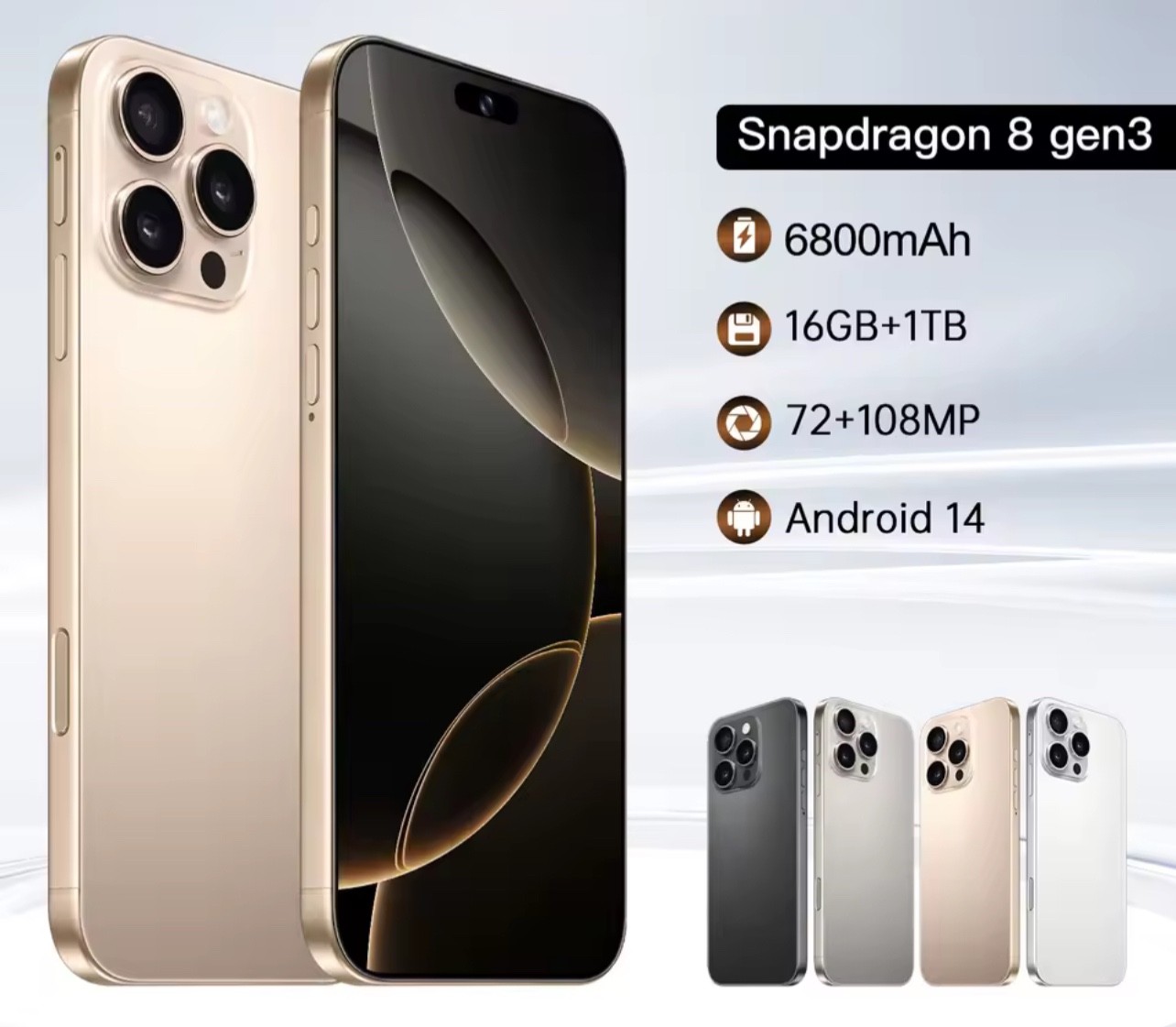 I16 Pro Max High Quality 7.3inch 512gb Andriod Phone (knockoff)