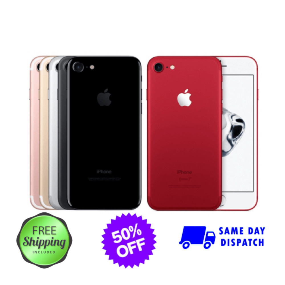 Apple iPhone 7 32GB Unlocked – Rose Gold, Black, Red, Jet Black – AT&T/T-Mobile