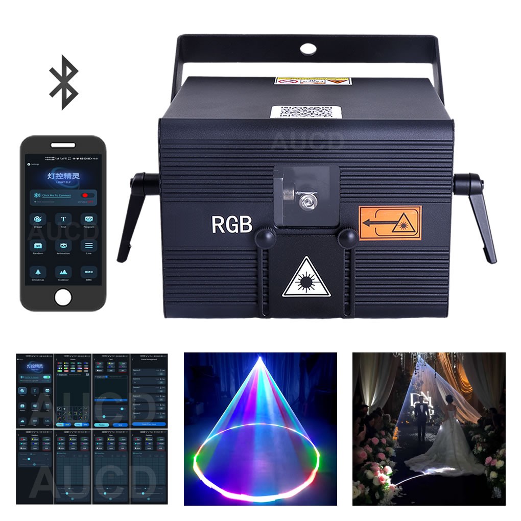 IOS Android App 5W RGBW iLDA DMX Wedding Party Stage Show Projector Laser Lights