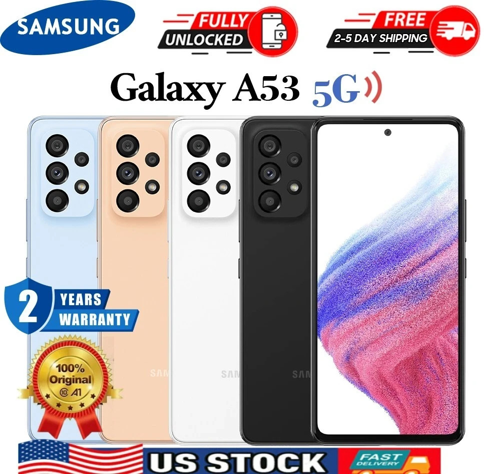 😍NEW SEALED Samsung Galaxy A53 5G SM-A536U 6.5″ 128GB Fully Unlocked GSM CDMA