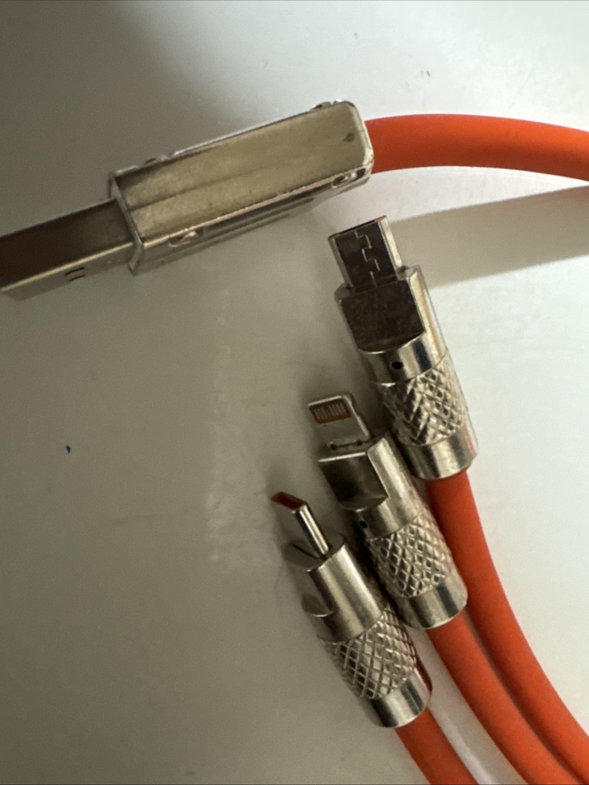 Nylon USB-C to USB-A Cable & Apple Phone Head Charger