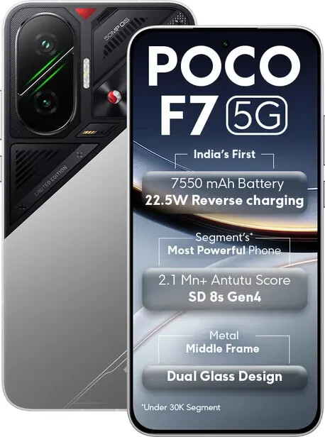 POCO F7 5G Factory Unlocked Dual SIM 256GB ROM-6.83″ Display- NO TARIFF TO USA
