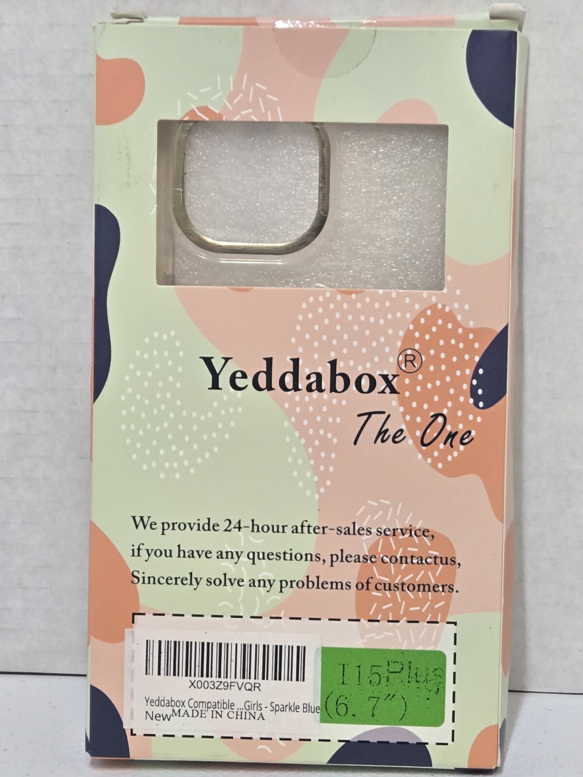 YEDDABOX IPHONE 15 Plus CASE 6.7” New Clear White Case Cute Apple Phone Protecto