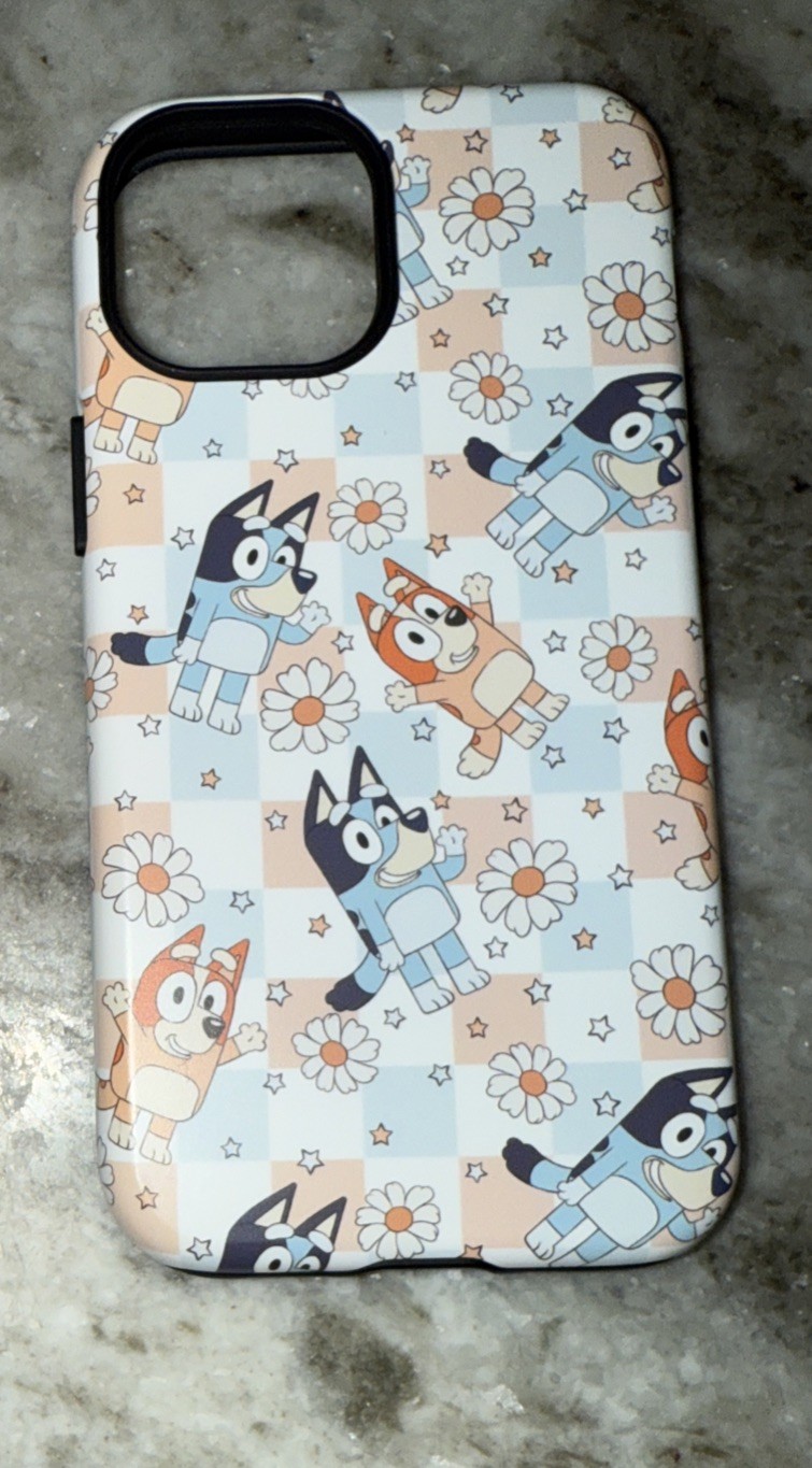 Custom Bluey iPhone 13 Mini Case Protector Bluey Bingo – Disney – Apple Phone