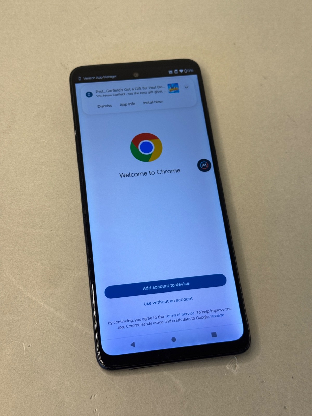 Fair Motorola Moto Edge 128GB XT2141-1 Verizon Only Nebula Blue 2021 *Heavy Burn