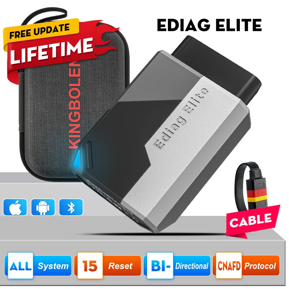 Ediag Elite Car Diagnostic Tools 15 Resets Bi-directional Test Auto Scanner OBD2
