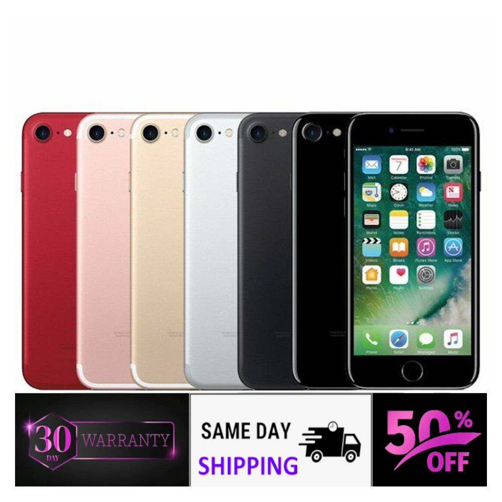 Apple iPhone 7 -128/32GB- Unlocked Verizon At&t- Rose Gold✅Black✅ Gold✅