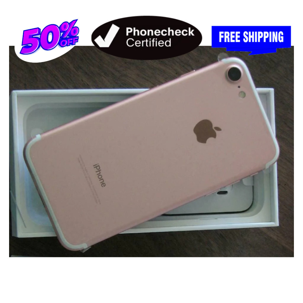 Apple iPhone 7 Rose Gold/Jet Black 32/128GB Verizon Att Tmobile Unlocked (Good)