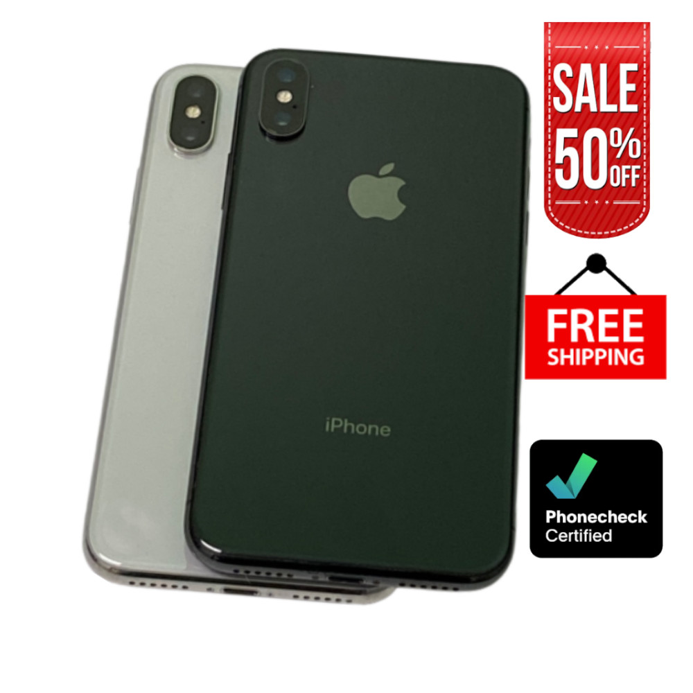 Apple iPhone X 64GB 256GB Silver / Gray Factory Unlocked Verizon Att Spectrum