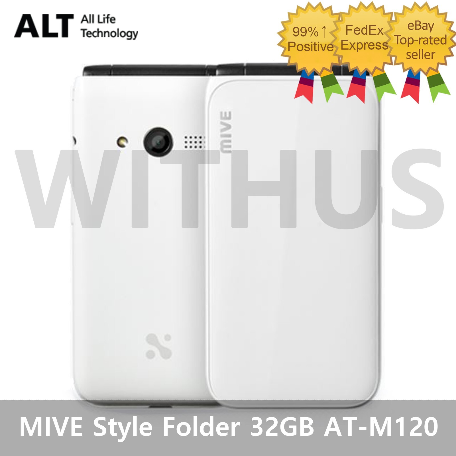 ALT MIVE Style Folder 32GB AT-M120 Unlocked LTE/3G – White=