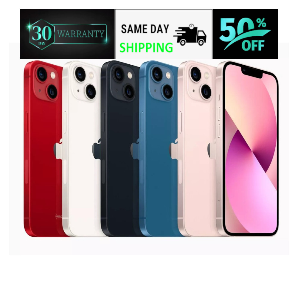 Apple iPhone 13 Pink/Blue iOS 128GB 256GB Unlocked ATT Verizon T-Mobile 5G