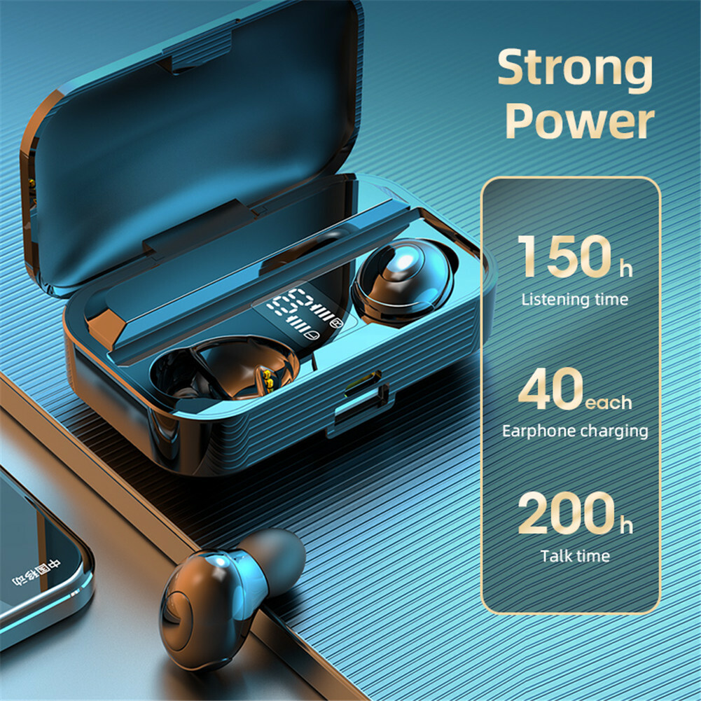 Bluetooth Headset Stereo Earphones Wireless Mini Earbuds Long Battery Life