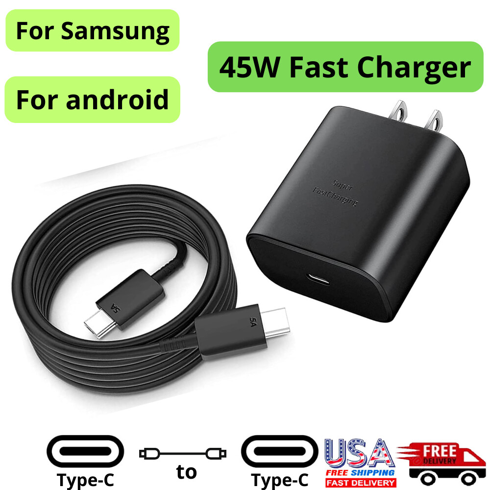 45W Super Fast Wall Charger+ USB 6FT Cable For Samsung Galaxy  S20 S23 S22 S21t