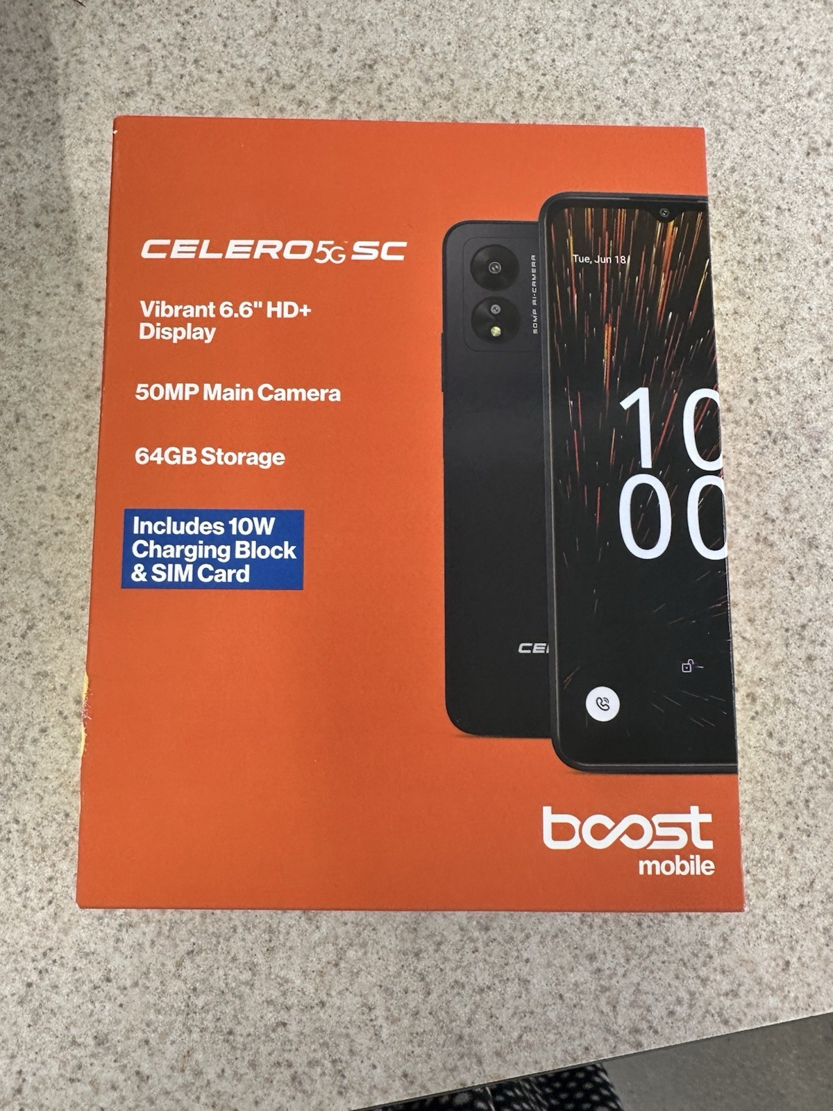 BOOST CELERO 5G SC 64Gb/4Gb/50MP Camera Phone, Locked to Boost BRAND NEW