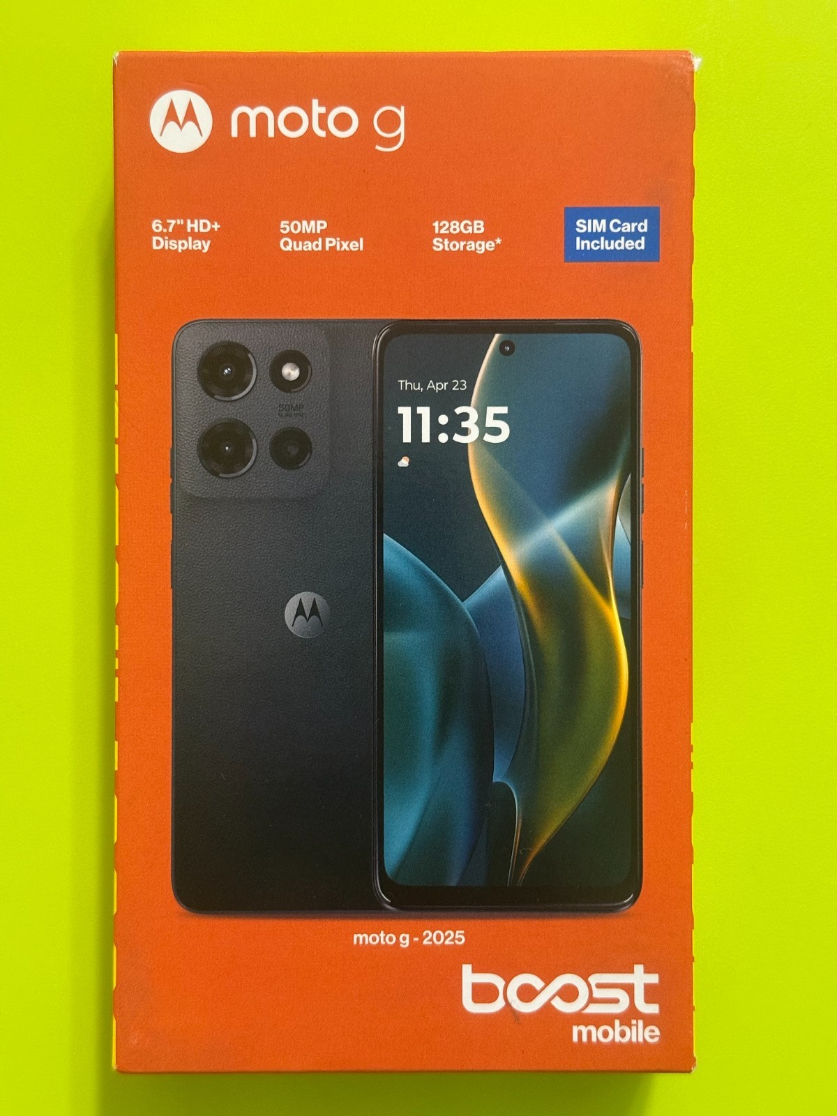 Boost Mobile Prepaid Motorola moto G  2025 128GB, Gray – New Sealed