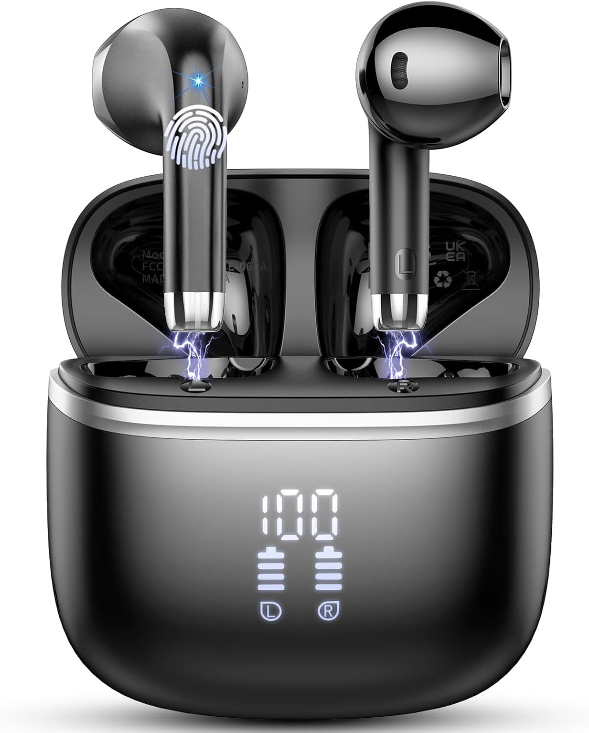 Wireless Earbuds, Bluetooth 5.4 Headphones with Deep Bass Stereo, in Ear buds…