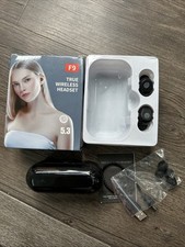 Small Wireless Earbuds Headphones F-9 Waterproof in Ear Buds Bluetooth