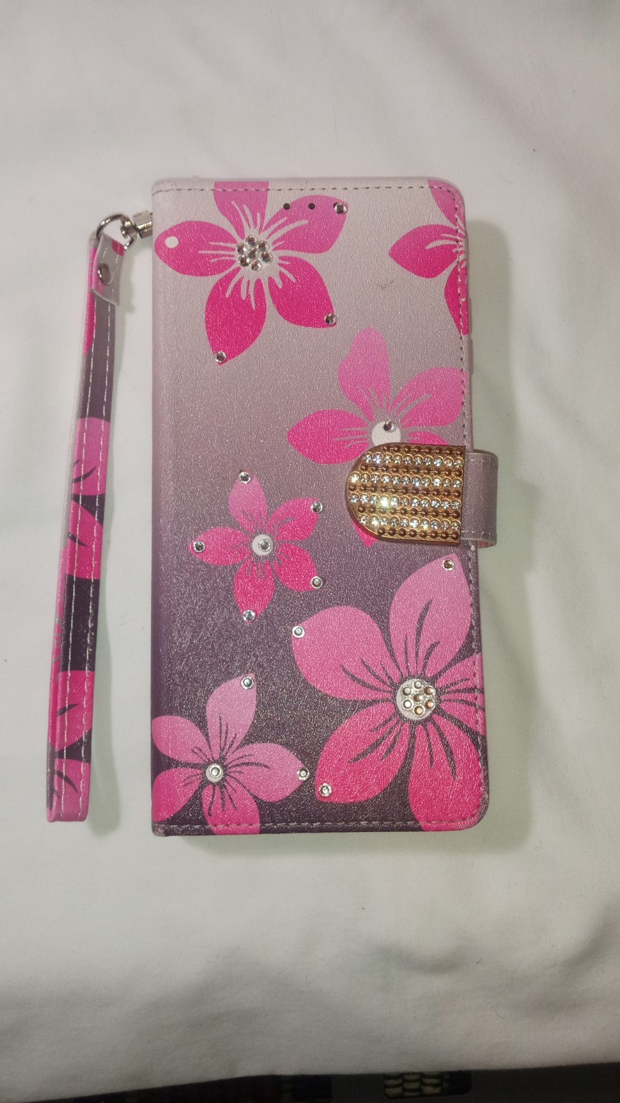 For Samsung A14 Flower PU Leather Wallet Card Flip Stand Case